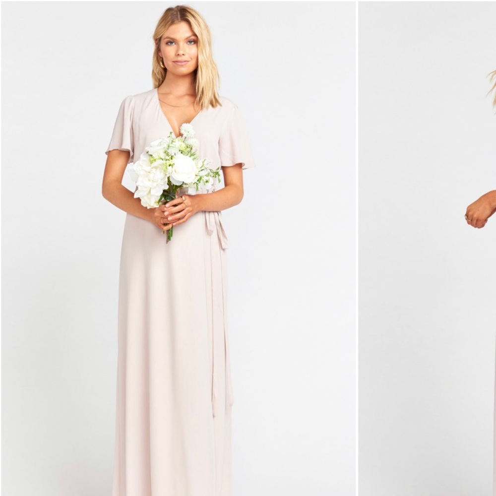 Noelle Flutter Wrap Dress in show me the ring 1x